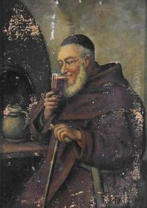 Lesender Monch Und Bruder Kellermeister
