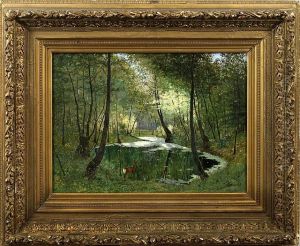 Reh Am Waldteich by Max Hoenow