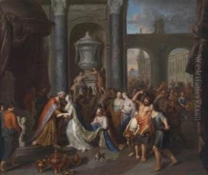 The Queen Of Sheba And King Solomon by Gerard Hoet