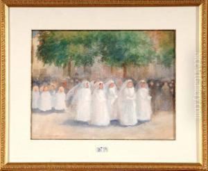 La Procession Des Communiantes by Emile Hoeterickx
