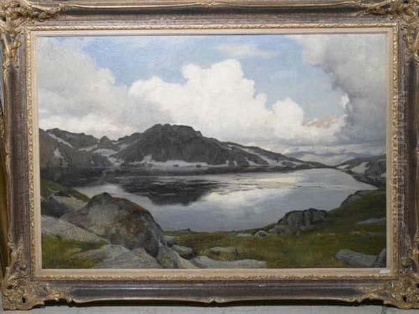 Gebirgslandschaft Mit See. - view 1