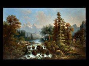 Gebirgslandschaft by Ignaz Hofer