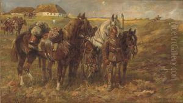 Cavalry At Rest - view 1