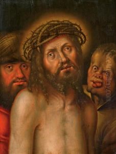 Ecce Homo - Schmerzensmann Als Brustbild Zwischen Scherge Undpilatus by Hans Hoffmann