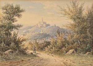 Paar Landschaften Mit Blick Auf Burgen by Jakob Hoffmann