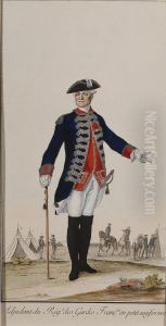 Adjudant Du Regt. Des Gardes Francses En Petit Uniforme by Nicolas Hoffmann