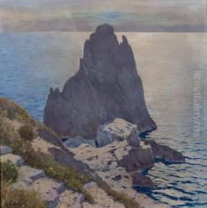 Fels In Der Brandung by Karl Hofmann
