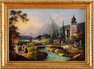 Bilderuhr "schweizer Ansicht" * by C. L. Hofmeister