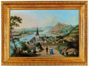 Bilderuhr "koblenz Mit Ehrenbreitstein Und Pfaffendorf Am Rhein"