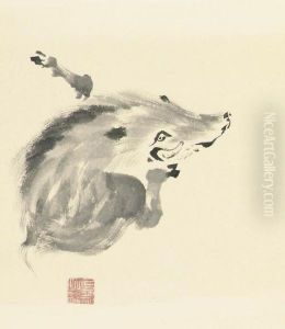 A Pair Of Handscrolls by Kano Hogai