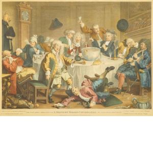 A Midnight Modern Conversation by William Hogarth