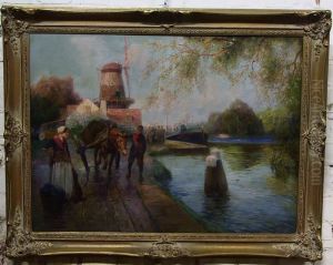 Kooplieden Langd De Kade In Volendam by Rudolf Alfred Hoger