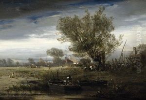 Pecheurs Sur Une Barque by Charles Hoguet