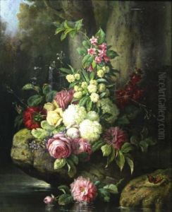 Fleurs Sur Un Rocher by Franz Hohenberger