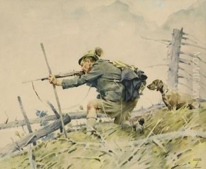 Schiesender Jagdgehilfe by Ludwig Hohlwein
