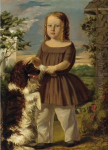 A Portrait Of George Otis Lawrence, Aged 6, And His Spaniel
