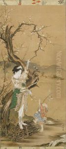 Figures Under A Plum Tree