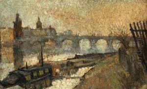 A View Of Charles Bridge by Karel Holan