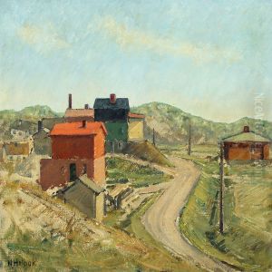 Landscape With Houses by Niels Holbak