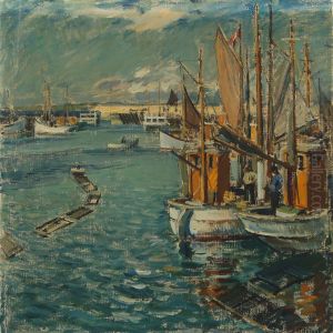 Harbour Scenery From Esbjerg by Niels Holbak