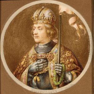 Portrait Of Emperor Maximilian I by Eduard Holbein