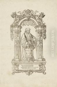 Erasmus Von Rotterdam In An Alcove by Hans Holbein the Younger