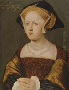 Portrait Of Lady Jane Seymour (1508-1537), Wife Of Henry Viii by Hans Holbein the Younger