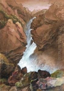 Wasserfall. by Therese Holbein Von Holbeinsberg