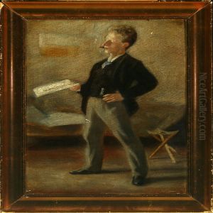 Portrait Of The Artist's Good Friend Emil Marquard Archivist At Rigsarkivet