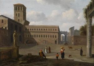View Of A Roman Palace by Jan Cornelis Holblock