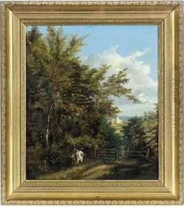 Two Boys On A Wooded Track, A Town Beyond Two Boys On A Wooded Track, A Town Beyond