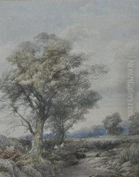Fishing By The Stream - view 1