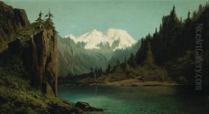 Landscape With Snow Covered Mountains by Ramsome Gillet Holdredge