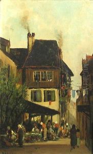 Village Scene by Ramsome Gillet Holdredge