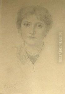 Portrait Of The Artist's Daughter Winifred by Henry Holiday
