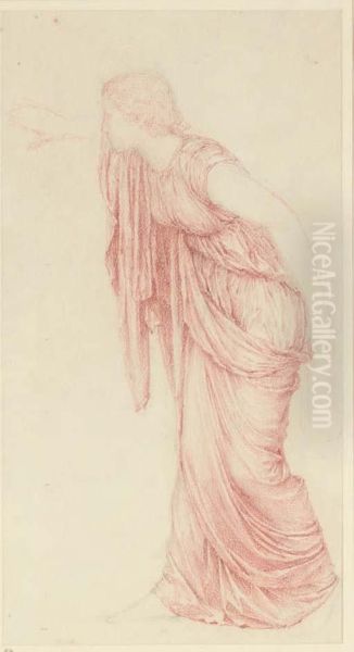 Study Of A Draped Classical Figure, Full-length - view 1