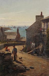 A Fishing Village, Thought To Be On The Isle Of Man by John Holland
