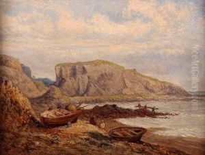 Rocks Fliquet Bay, Jersey by John Snr. Holland