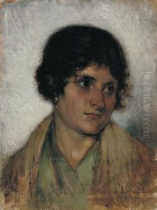 Testa Di Giovinetta by Alfons Hollaender