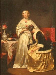Zweivornehme Damen Mit Einem Brief by Hendrik Hollander Cz