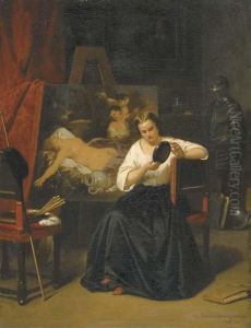 Modele Dans L'atelier De L'artiste by Hendrik Hollander Cz