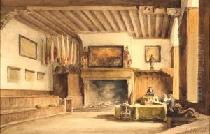 Interior Of The City Hall In Middelburg by Jacob Huijbrecht Hollestelle