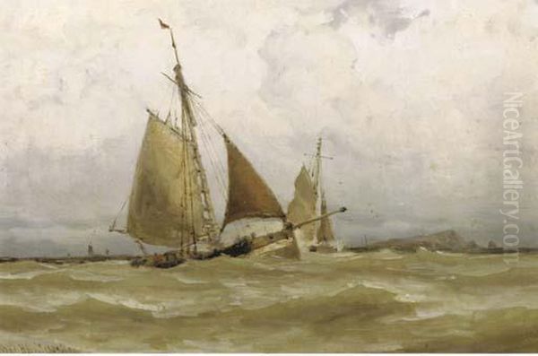 In Full Sail By A Coastline - view 1