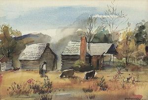 Rural Cabin Scene