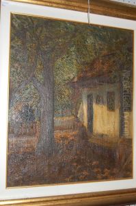 Figure Seated Near Cottage Figure Seated Near Cottage