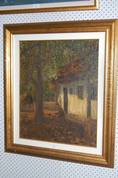 Figure Seated Near Cottage - view 1