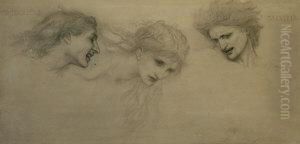 Furor, Dolor, Dissimulatio And Suspicio by Frederick Hollyer