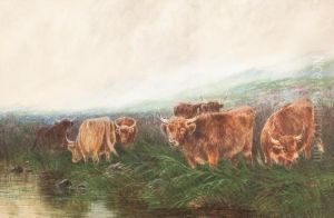 Highland Cattle by William Perring Hollyer