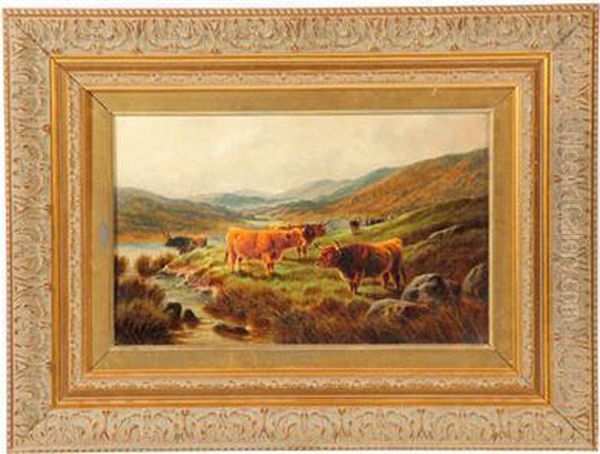 Cattle At A Stream - view 1