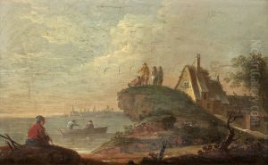 Strandparti Med Figurer by Anders Holm